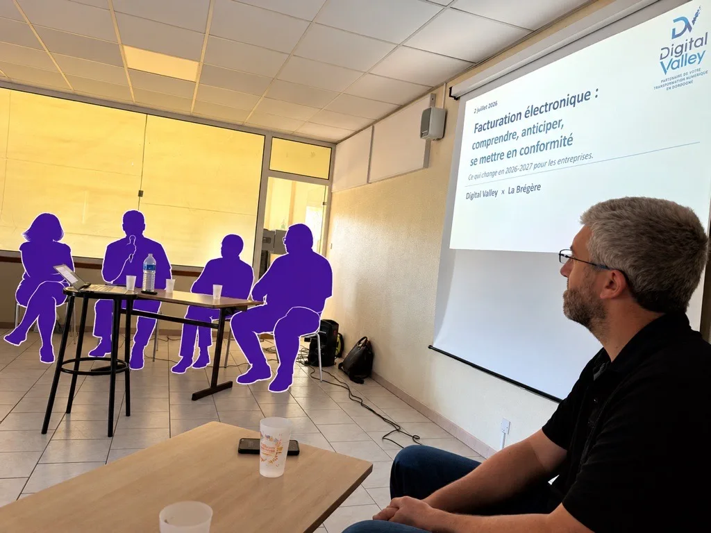 Photo de l'intervention Digital Valley sur la facturation électronique à la CCPR