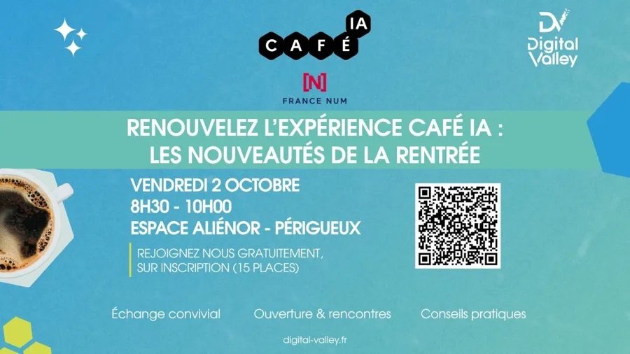 Affiche : Café IA — Les nouveautés de la rentrée