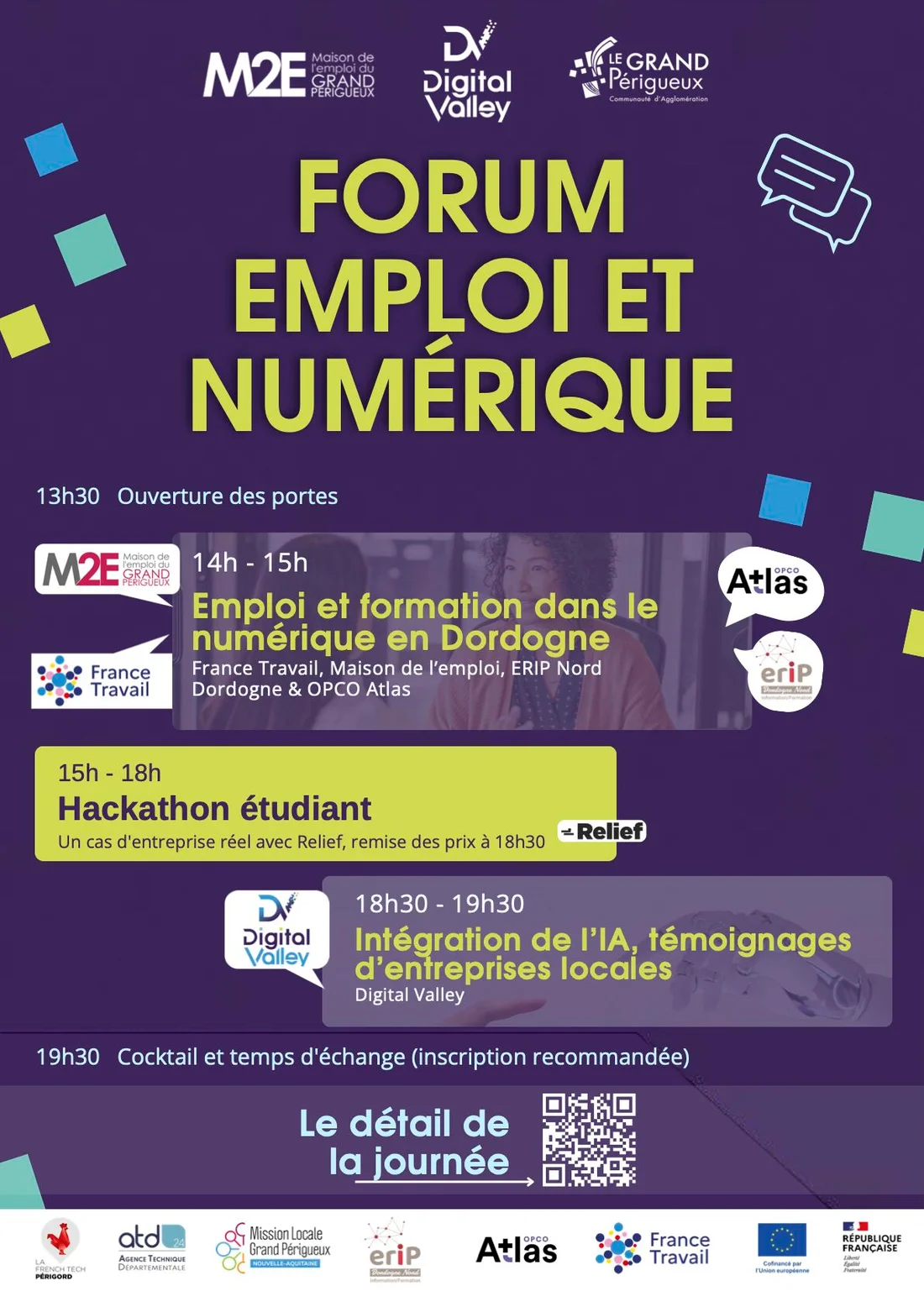 Affiche et programme du Forum Emploi et Numérique 2026