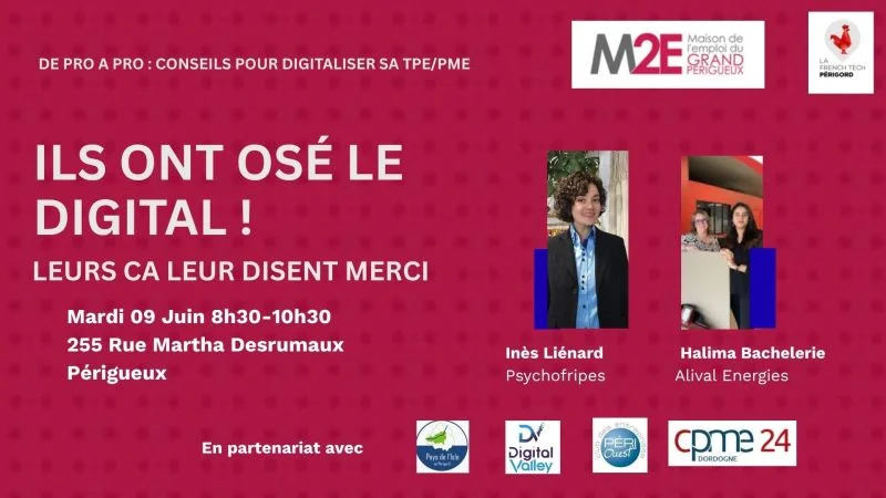 Affiche de la rencontre « Ils ont osé le digital ! » du 9 juin 2026