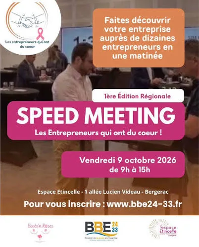 Affiche : Speed Meeting — Les Entrepreneurs qui ont du cœur