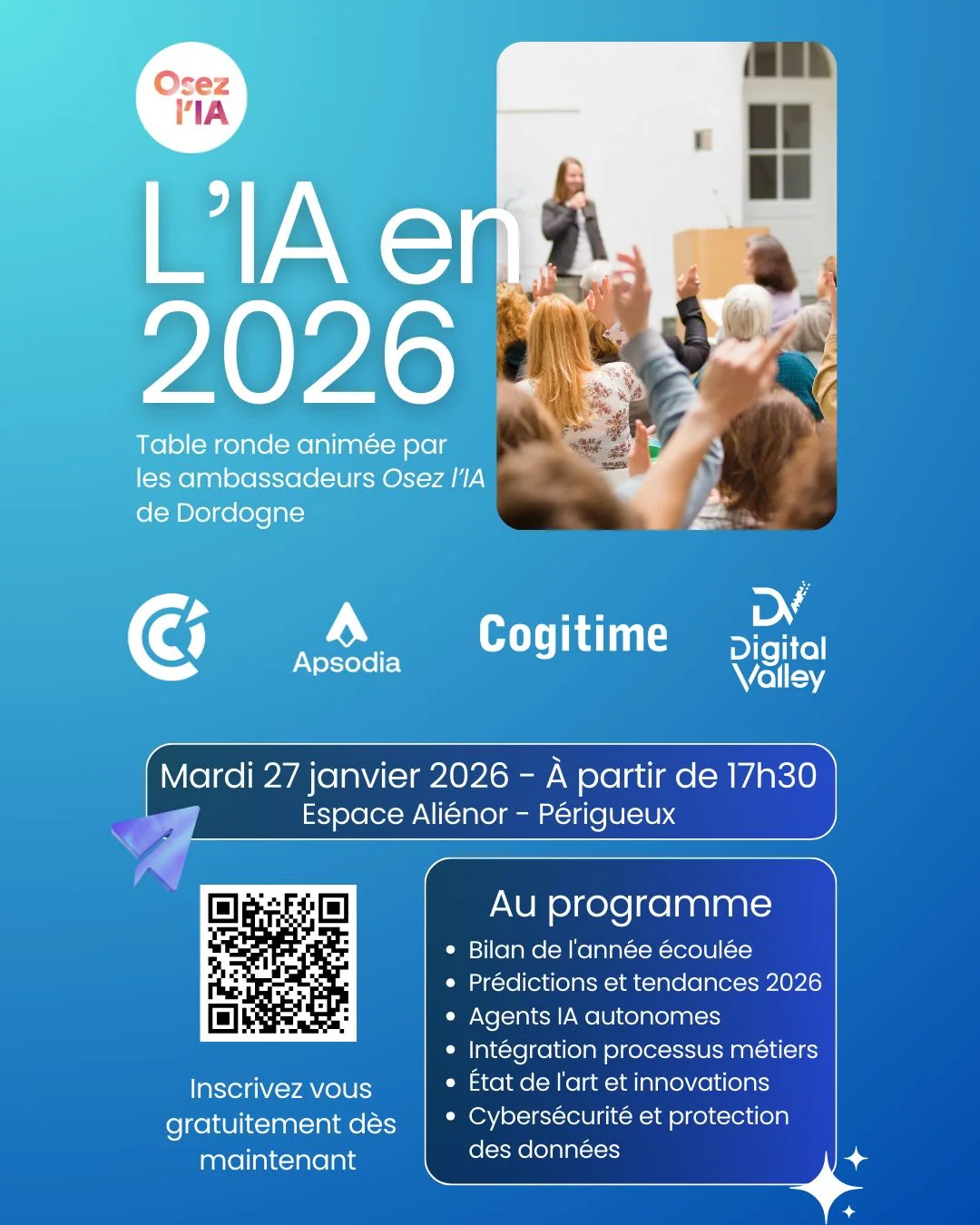 Affiche : Table ronde : l'IA en 2026