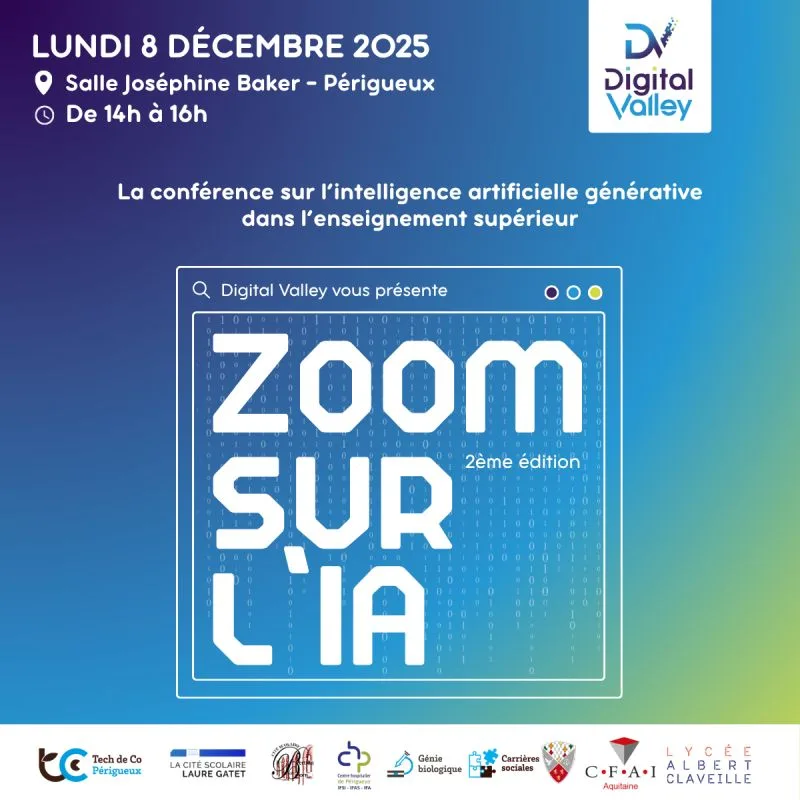 Affiche : Zoom sur l'IA — aiguiser l'esprit critique face à l'IA générative